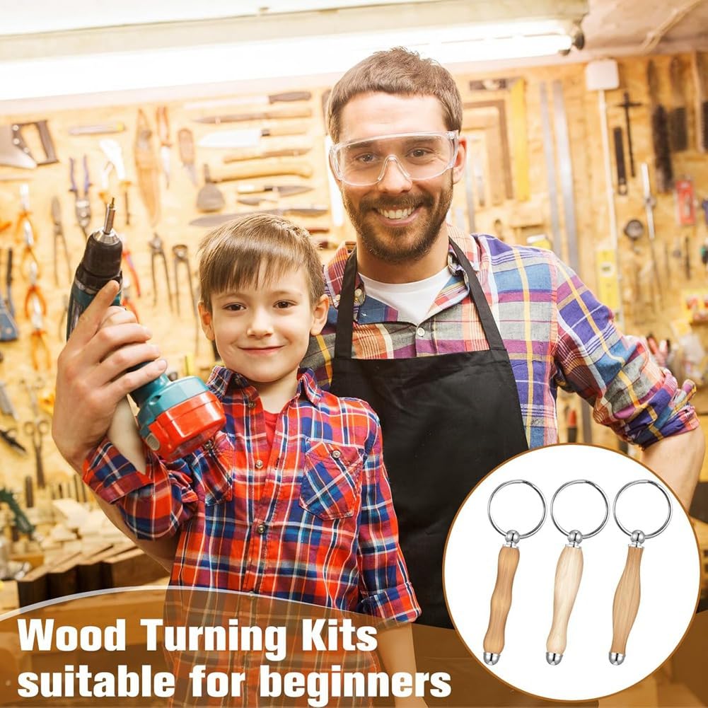 Woodturning-Schlüsselanhänger-Set 12-teilig mit Mandrell-Zubehör