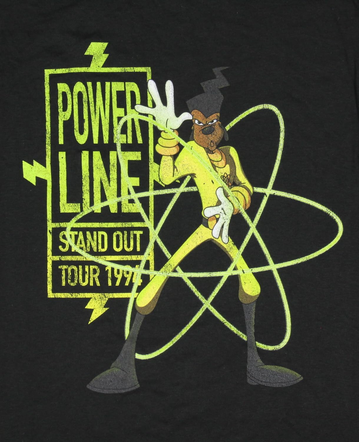 Disney Powerline Stand Out Concert Goofy Tour Long Sleeve Mens T-Shirt