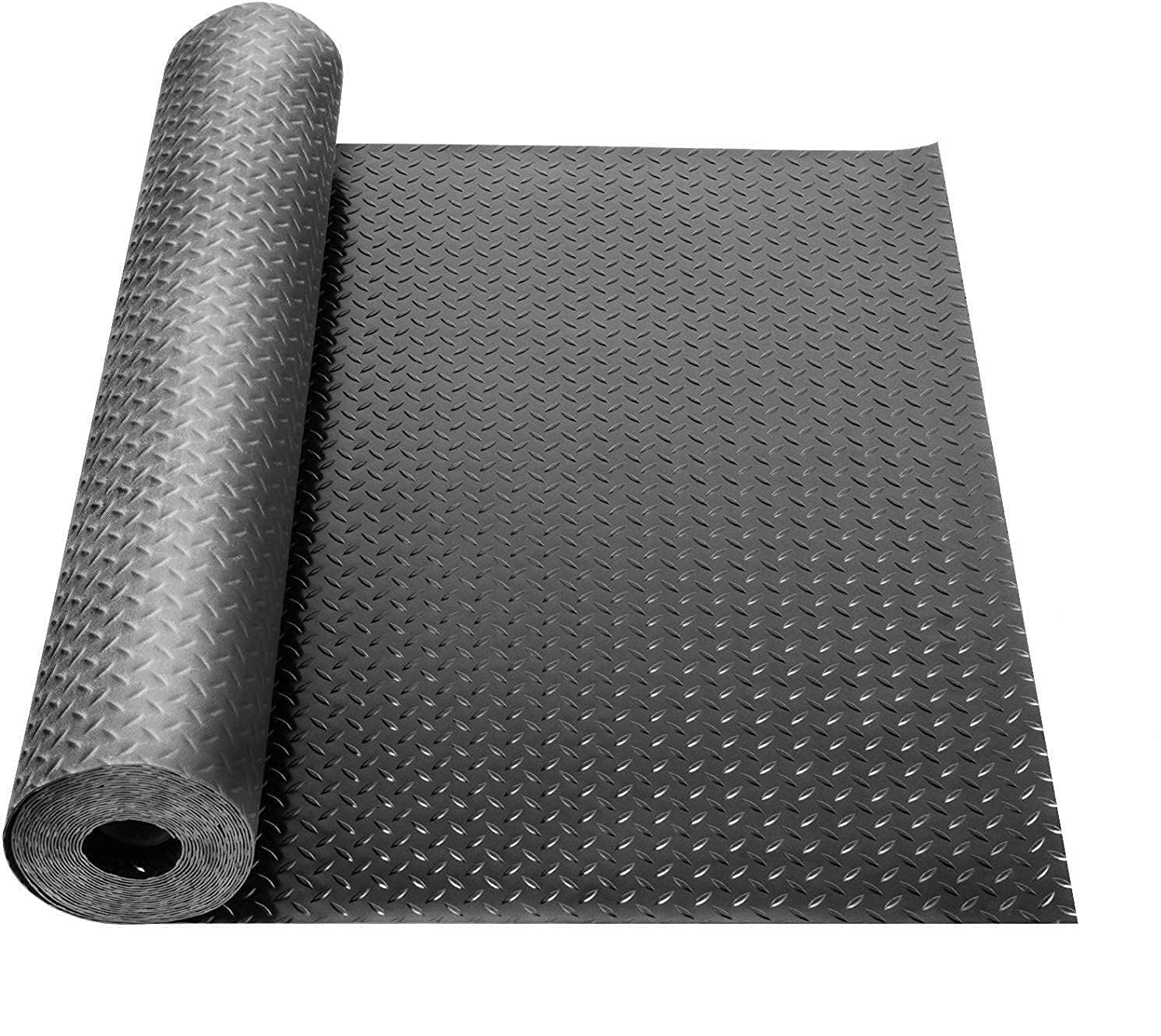 2mm Noppen Anti-Rutsch-Matte Meterware - Gummiläufer Noppenmatte als Werkstatt-Boden, Gummi-Matte, Werkbank Auflage u. Boden-Matte - Gummi Matte for Keller, Anhänger, 0,5–1,5 m, 1–10 m(0.6X7m/2X23ft)