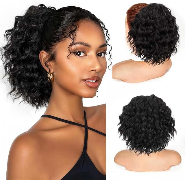 Isaic Curly Drawstring Ponytail