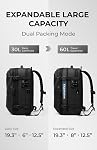 AirVault Sac à dos de voyage scellé sous vide 60L avec un Vortex extensible Air Système à vide de compression imperméable TSA Verrouillage