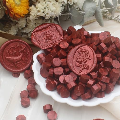 Miniatura 3 de Andotopee - 250 cuentas de sellado de cera, cuentas de cera de sellado prémium para sellos de sellos, paquete de repuesto de pellets de cera