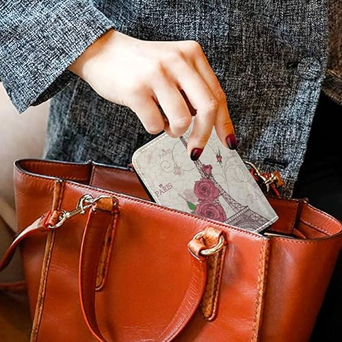Miniatura 6 de MOYYO Funda de cuero con cremallera para tarjetas de crédito RFID para mujeres y niñas