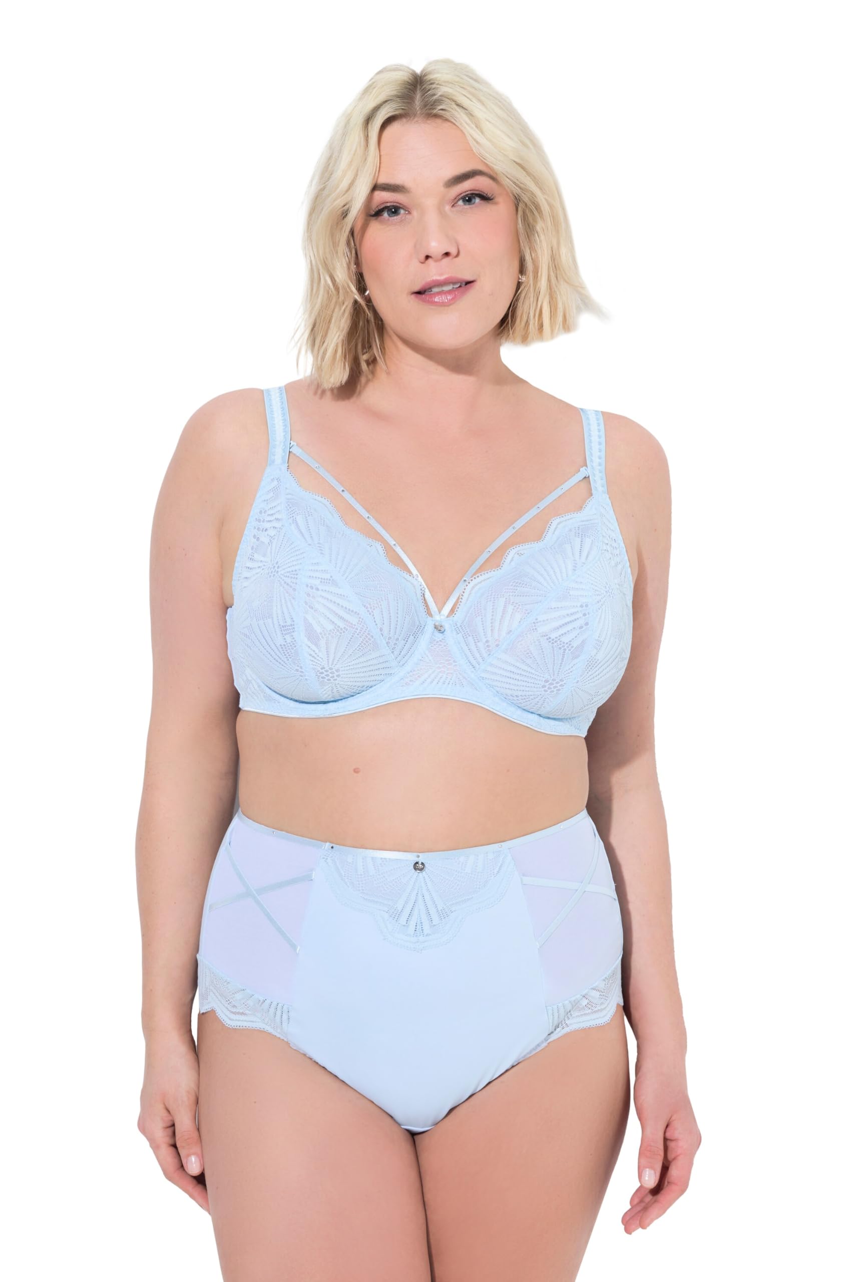 Ulla Popken Damen Wire-Bra, Lace and Straps