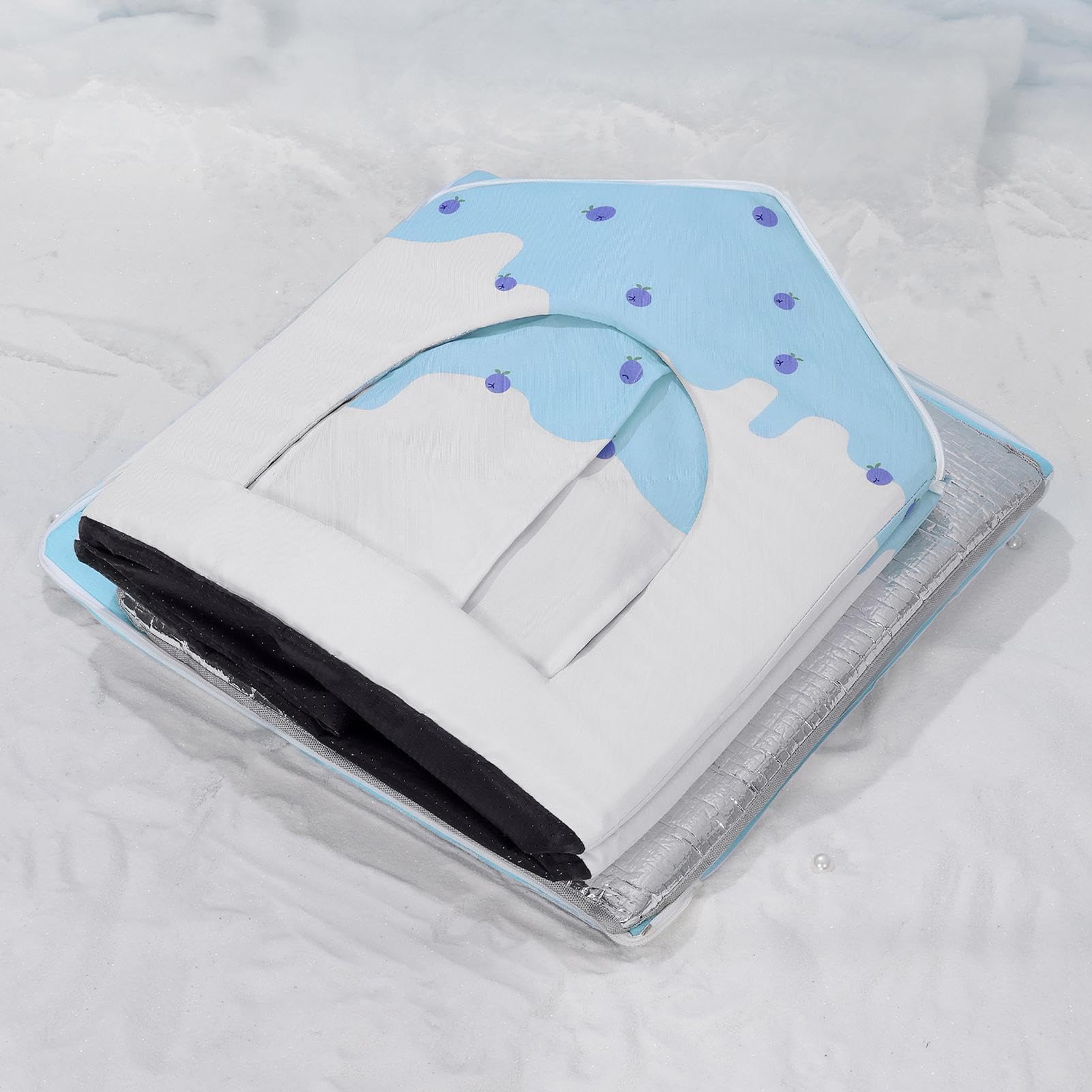 Domek dla kota izolowany Wkłady Chłodzące W Zestawie, Odporny Na Gryzienie | Wewnętrzny Izolowany Domek Chłodzący Dla Kota Dla Małych Ras Kociąt Szczeniąt Do Odpoczynku Spania I Na