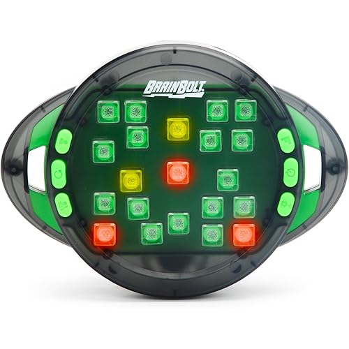 Educational Insights BrainBolt - Handheld Memory Game with Light and Sound, Electronic Brain Games, Single Player Brain Teasers for Kids Teens, & Adults, Gamer Gifts for Boys & Girls Ages 7+