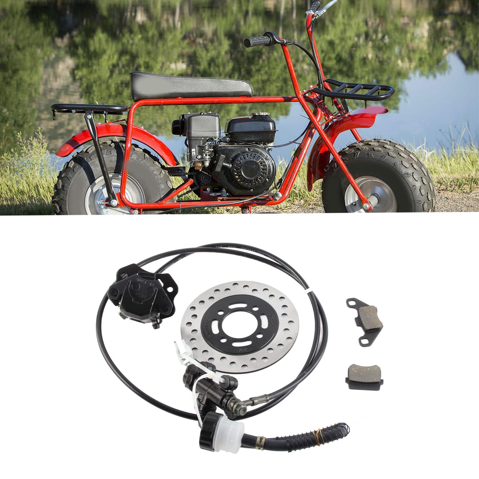 Kit de Cilindro Maestro de Freno Go Kart, Kit de Freno Hidráulico, Kit de Freno Universal Go Karts, Kit de Freno de Disco, Rotor de Disco para 50 110 125 150 200