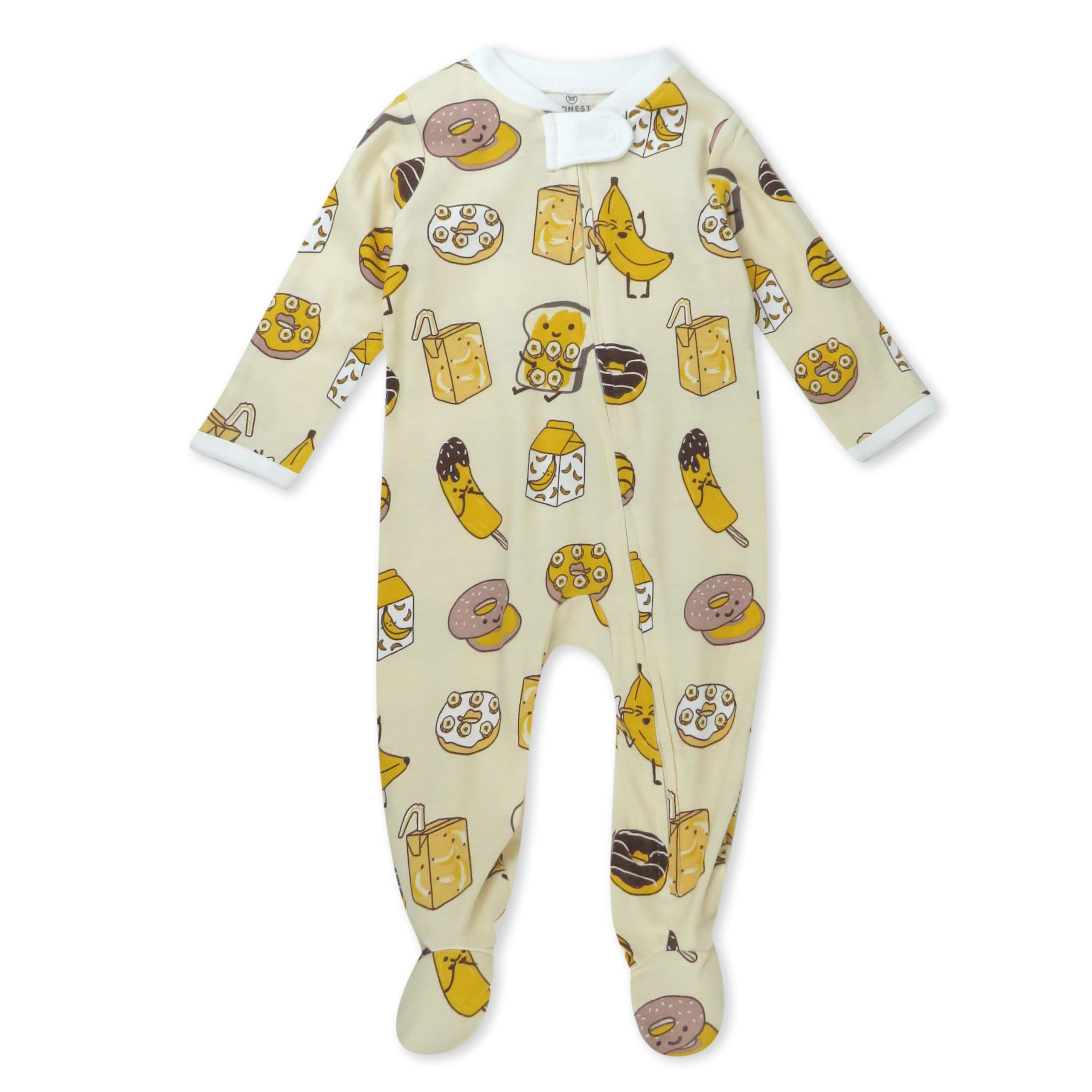 HonestBabybaby-boys Sleep and Play Footed Pajamas One-piece Sleeper Jumpsuit Zip-front Pjs 100% Organic Cotton for Baby Girls Baby and Toddler Sleepers (pack of 1)