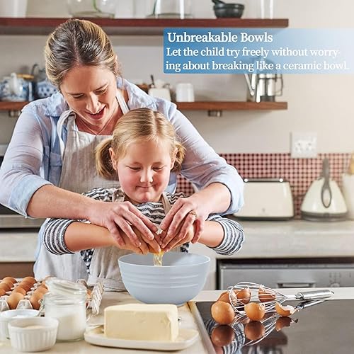 Miniatura 6 de Homestockplus Juego de 6 cuencos de ensalada de 68 onzas, cuencos grandes irrompibles para ensalada, sopa, ramen, fideos, avena, aperitivos, aptos