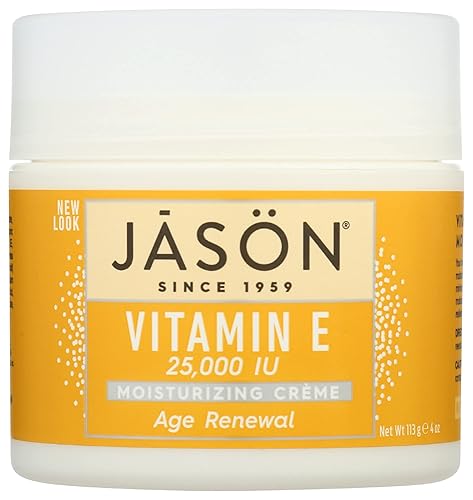 Jason Crema hidratante de vitamina E, 25000 UI, sin parabenos, 4 onzas (paquete de 1)