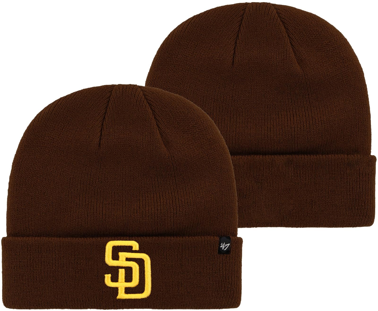 4747 MLB Unisex-Adult Primary Logo Cuffed Knit Primary Logo Team Color Beanie Hat Cold Weather Hat, One Size