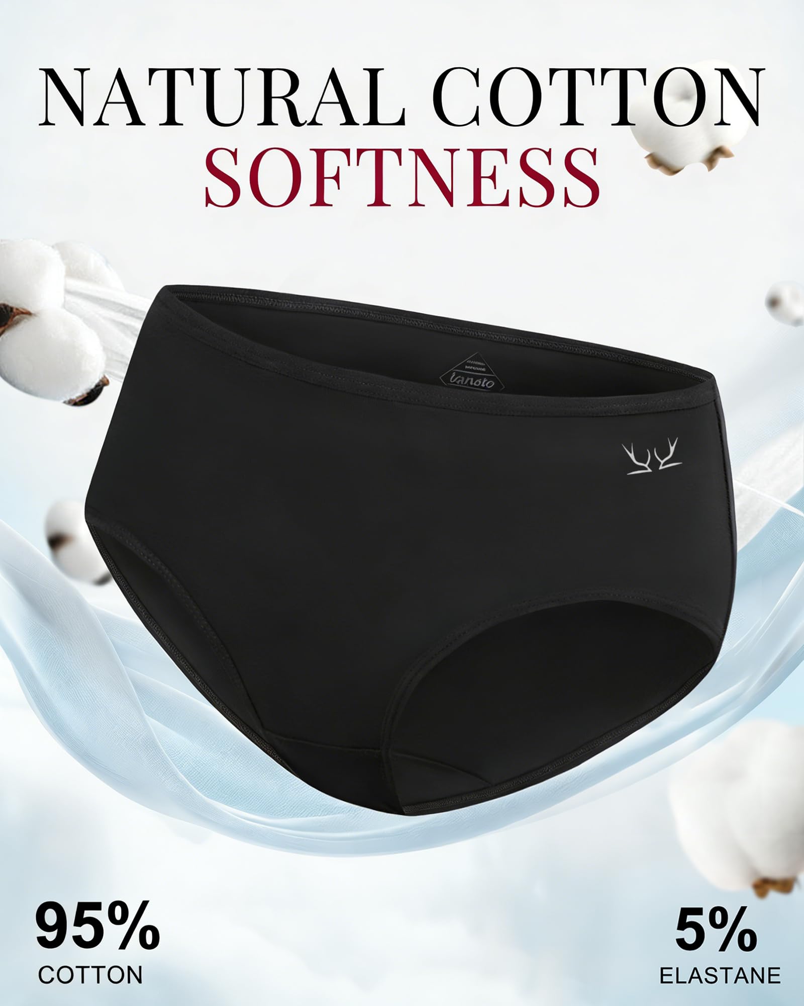 Womens Underwear Multipack - Soft and Stretchy Ladies Knickers Comfortable Cotton Pants for Women, Ideal for Daily Wear (Pack of 6) — view 4