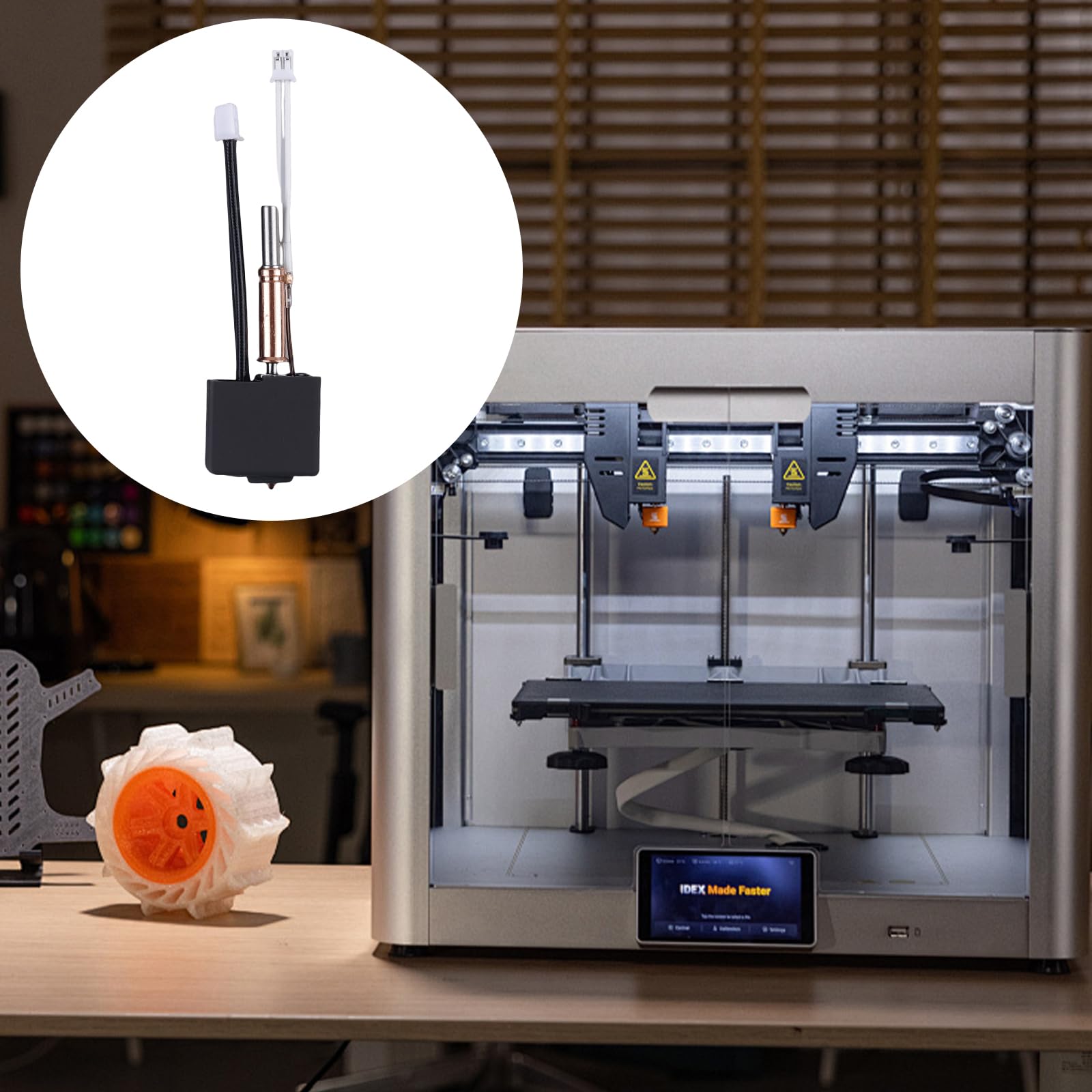 2 sztuki zestawu Hotend dla Anycubic Kobra 3, zestaw głowicy drukującej 3D z wymiennym blokiem grzejnym i 2 sztuk mosiężnej dyszy 0,4 mm dla Anycubic Kobra 3/ACE Pro
