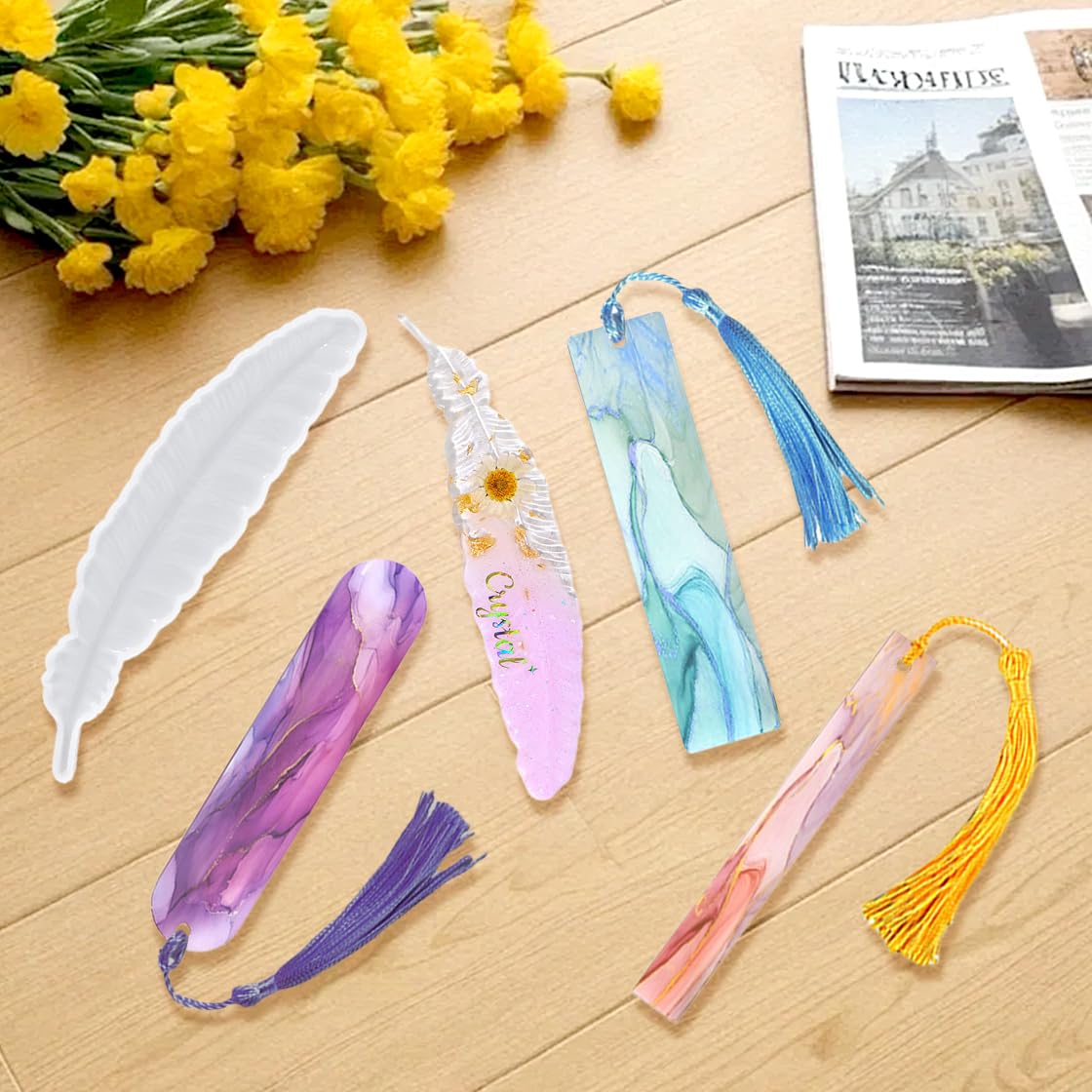 24PCS Bookmarks Silicone Mold with Tassel - Image 3