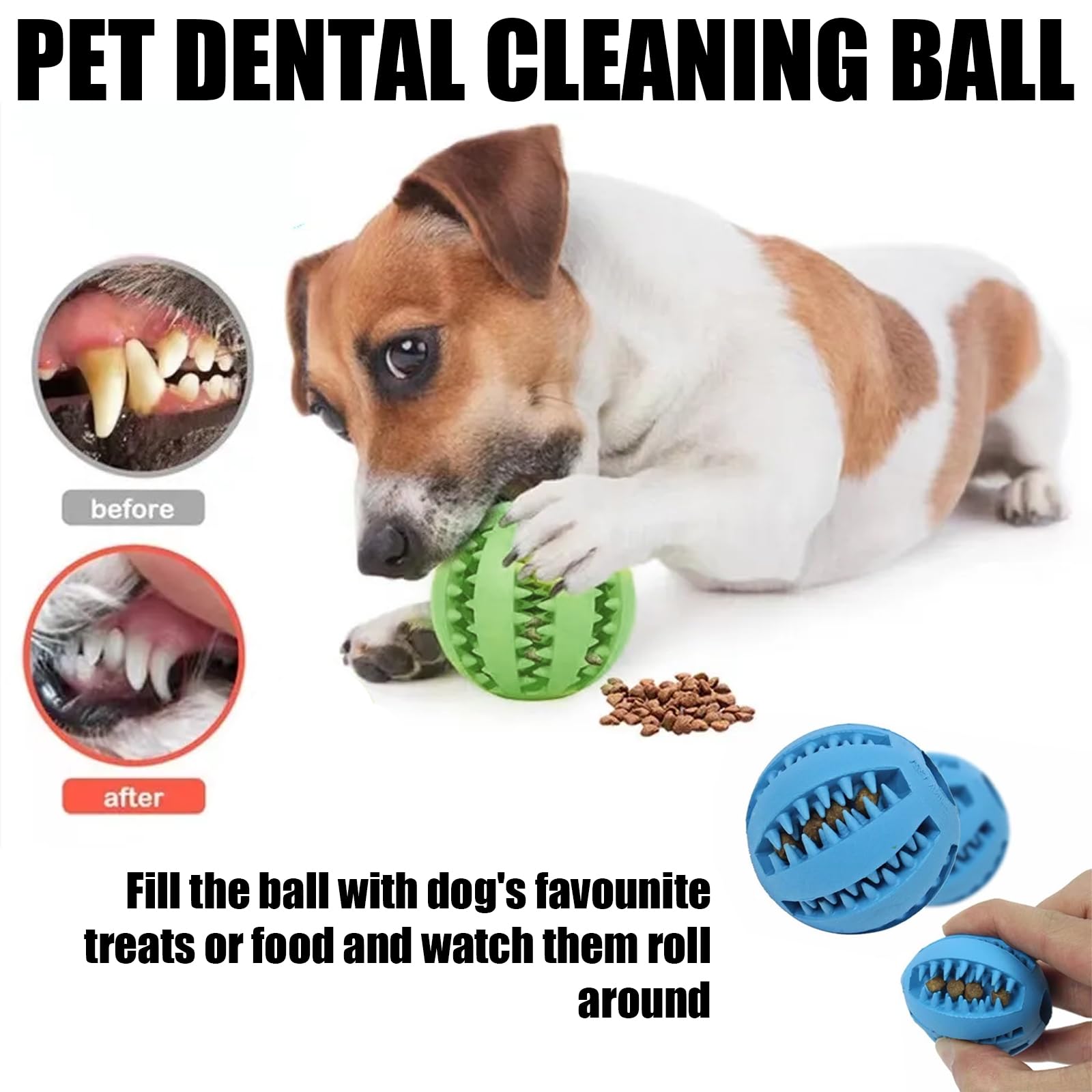 TYXHXTF 3 Pcs Dog Treat Dispenser Ball Toy - Image 3