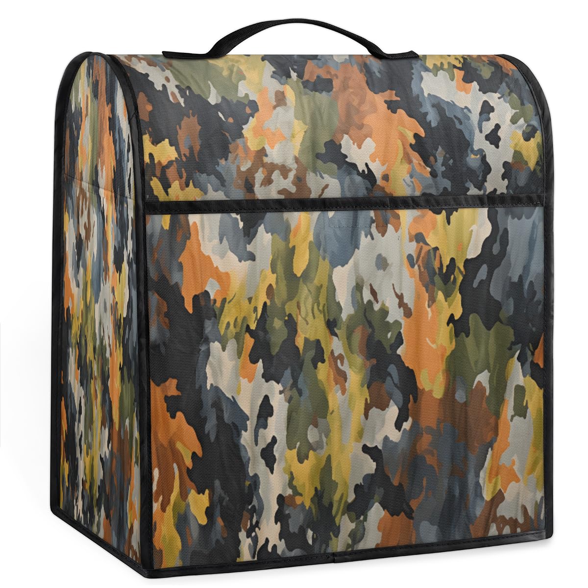 Coffee Maker Cover Camouflage Kitchen Appliance Covers Small Appliance Covers Blender Cover Juicer Cover Dust Covers for Kitchen Appliances with Top Handle and Pockets,Washable,B299