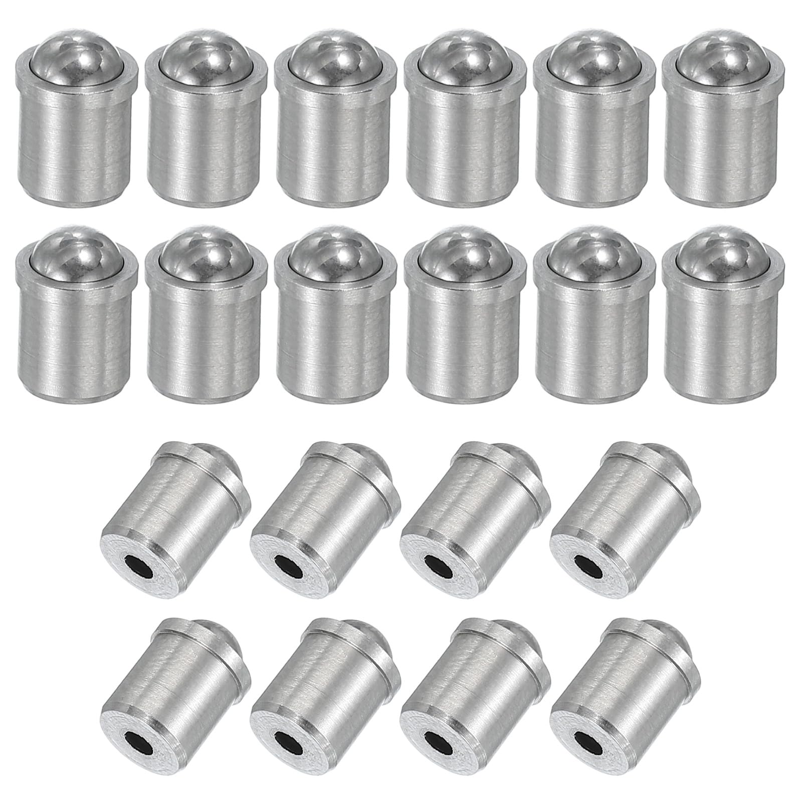 PATIKIL 20 Pcs Ball Plungers 304 Stainless Steel Ball Point Spring Plungers Cabinet Ball Catch Latch Catcher for Door Closet Drawer (6x7mm)