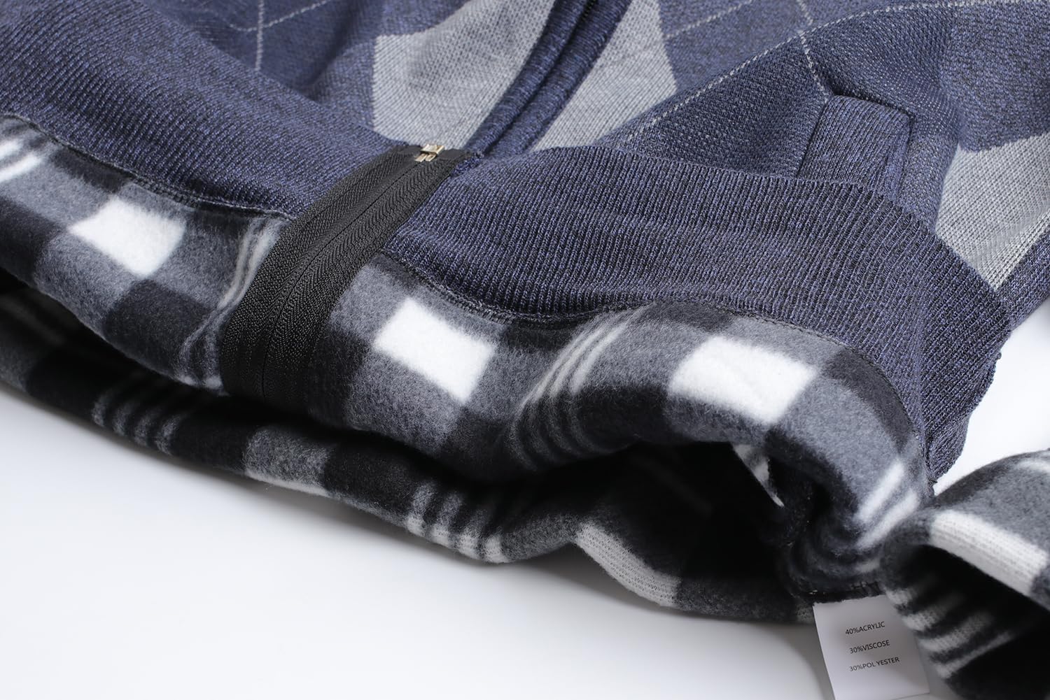 Homme Gilet Pull Cardigan Veste Ouvrez-Front Zippé avec 2 Poches Gilet Veste Tricoté Chaud Coupe rembourré Décontractée Manche Longue Chandail