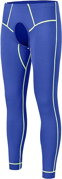 ZAIGGUT Men Thermal Underwear Open Front Long Johns Without Velvet Autumn and Winter Mens Base Layer Bottoms Leggings