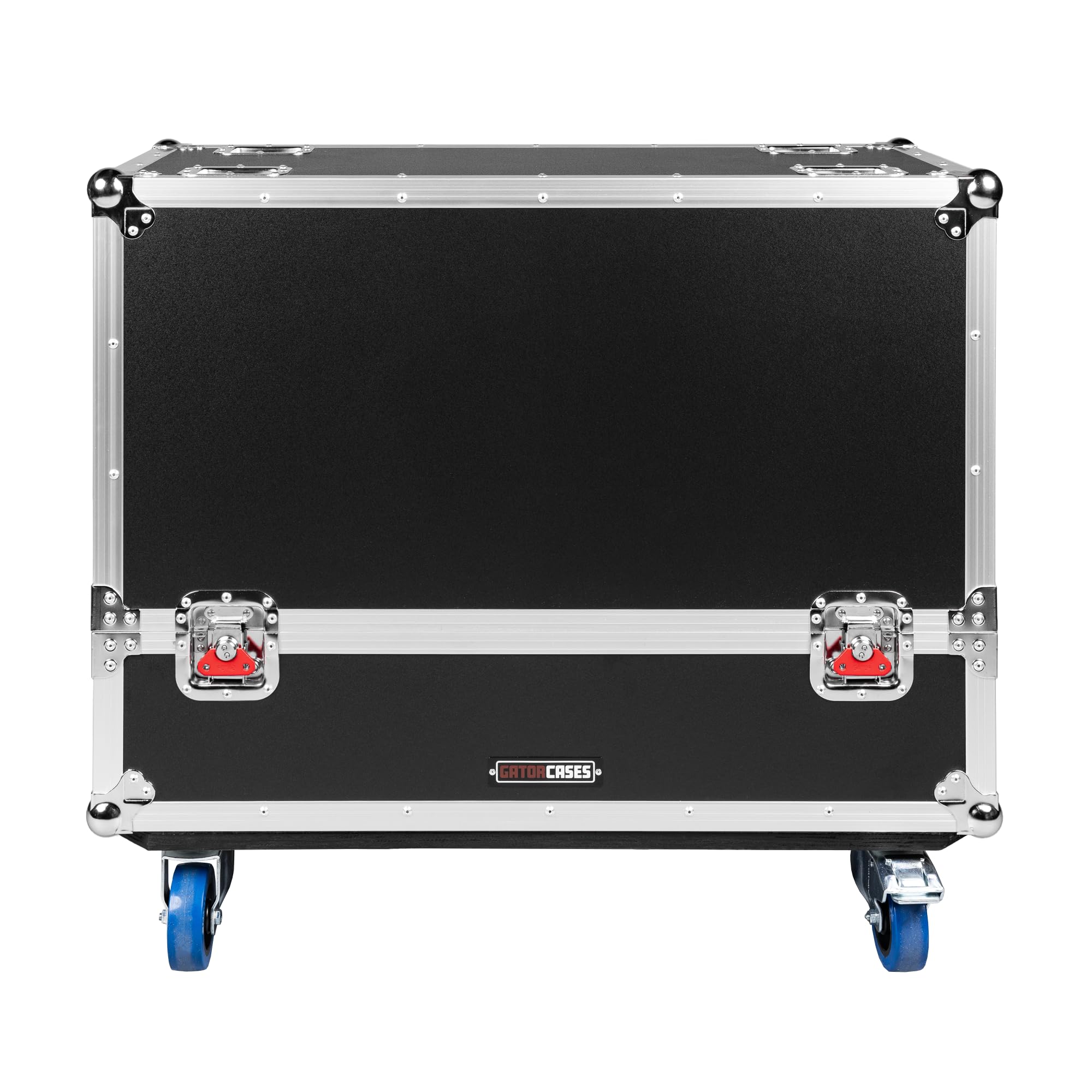 Gator Cases G-Tour Serie ATA Style Road Case für 2X QSC K12 Lautsprecherboxen mit Kabelaufbewahrung und strapazierfähigen 4" Rollen (G-Tour SPKR-2K12)