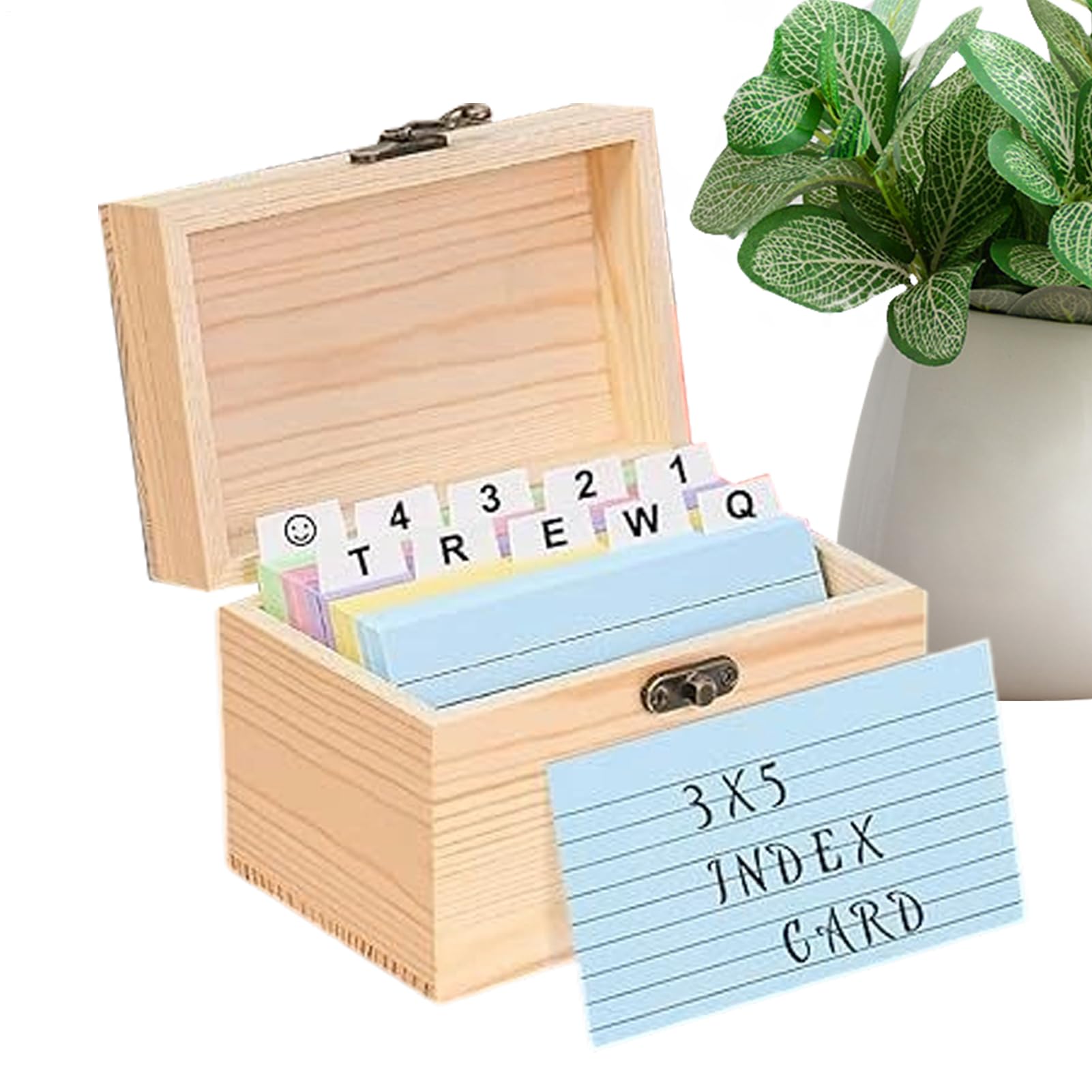 Boîte de rangement compacte avec couvercle pour cartes postales, bureaux, usage domestique, 15 x 10 x 10 cm
