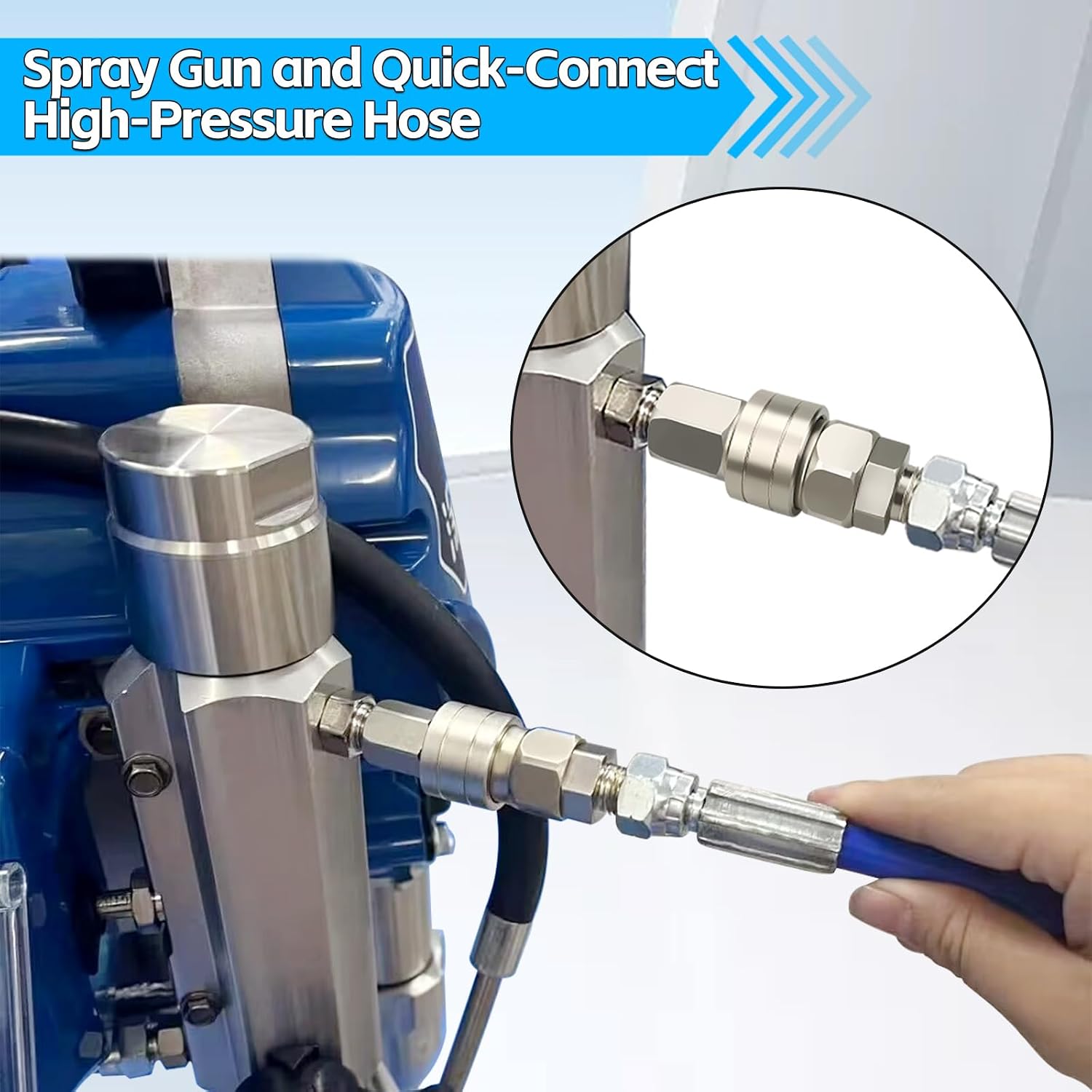 Airless Sprayer Swivel Joint Quick Connector 360 Degrees Rotate Spray Gun Hose Joint Accessories for Paint Sprayers Hose