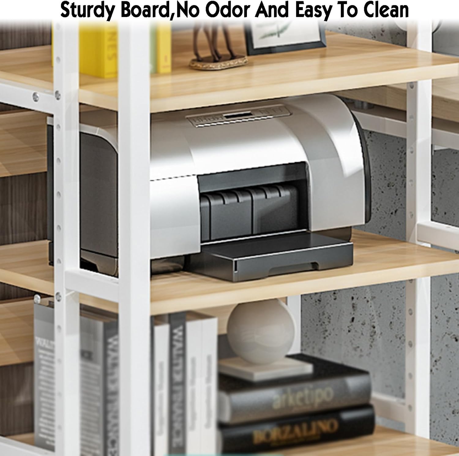 AV Media Stand,Metal Media Cart with Wheels, 3/4/5 Tier CD Player Stand,Open Storage Audio Rack for Living Room, Office, Conference Rooms, Recording Studio(3tier)