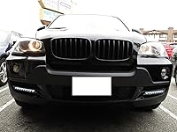 Vista 4 de iJDMTOY Kit de luces diurnas LED Euro Xenon blanco de 9 LED, compatible con Audi A6 2005-2008, también ajuste universal para muchos otros autos