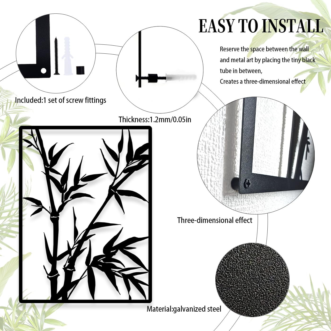 Decorazioni Murali Albero Della Vita - Set Di 3 In Metallo Per Interni Ed Esterni