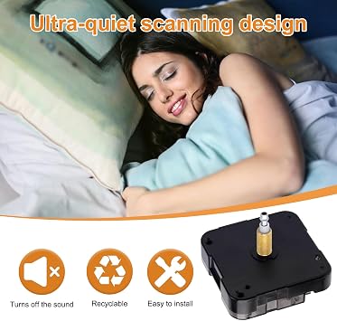 Quartz Clock 12888 Movement Replacement Set, Wall Clocks Mechanism Battery Operated Repair Parts Kit for Wall Clock Without Second Hand Motor Repair Parts