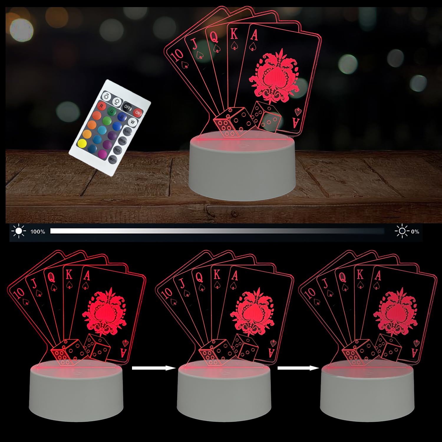 Lampe De Chevet, Veilleuse Tactile Duo Chanteurs Vitaa & Slimane Lampe 3D Led Illusion, Idée