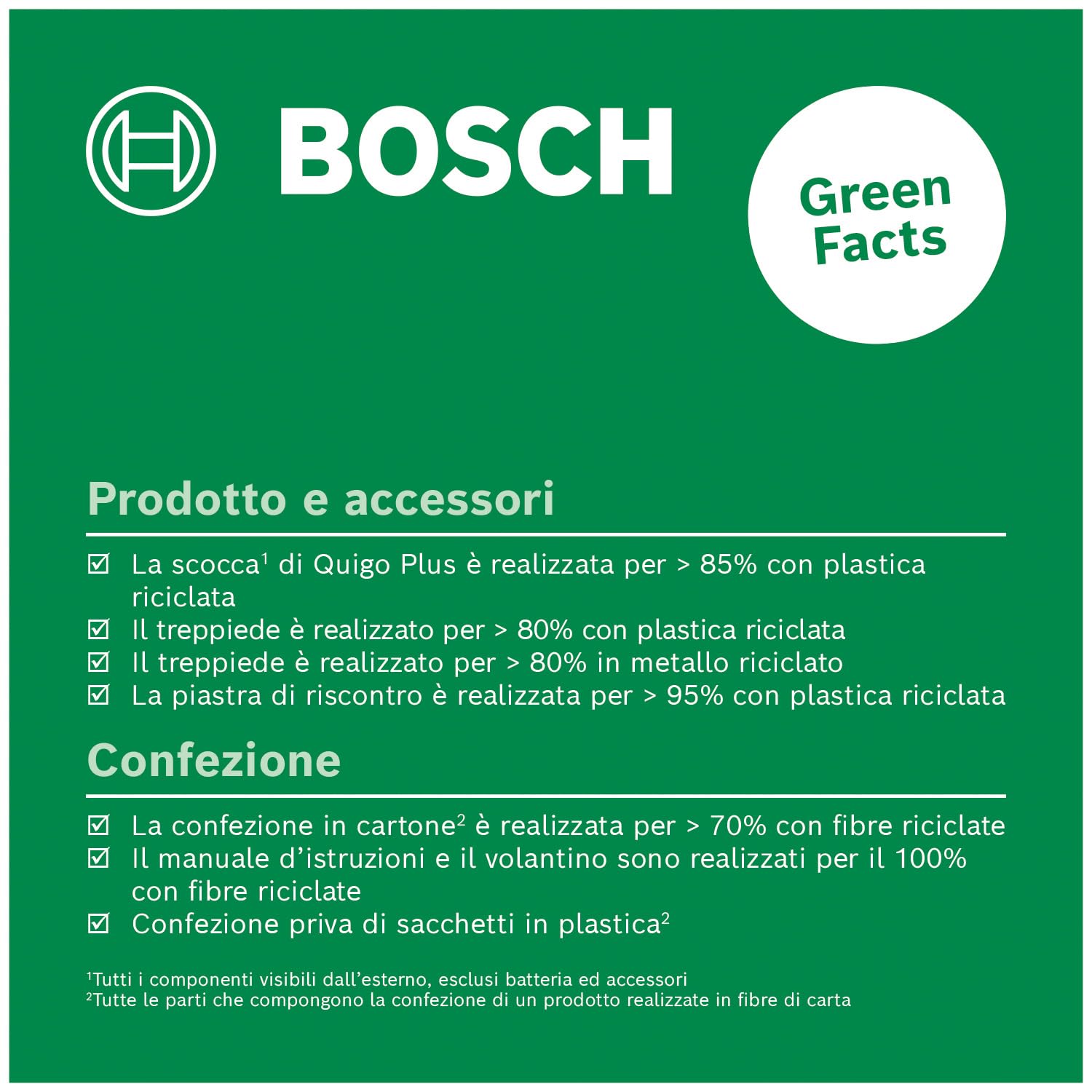 Bosch livella laser a croce Quigo Plus con treppiede (allineamento semplice a distanze uguali e variabili grazie alle marcature sulle linee, in cartone)