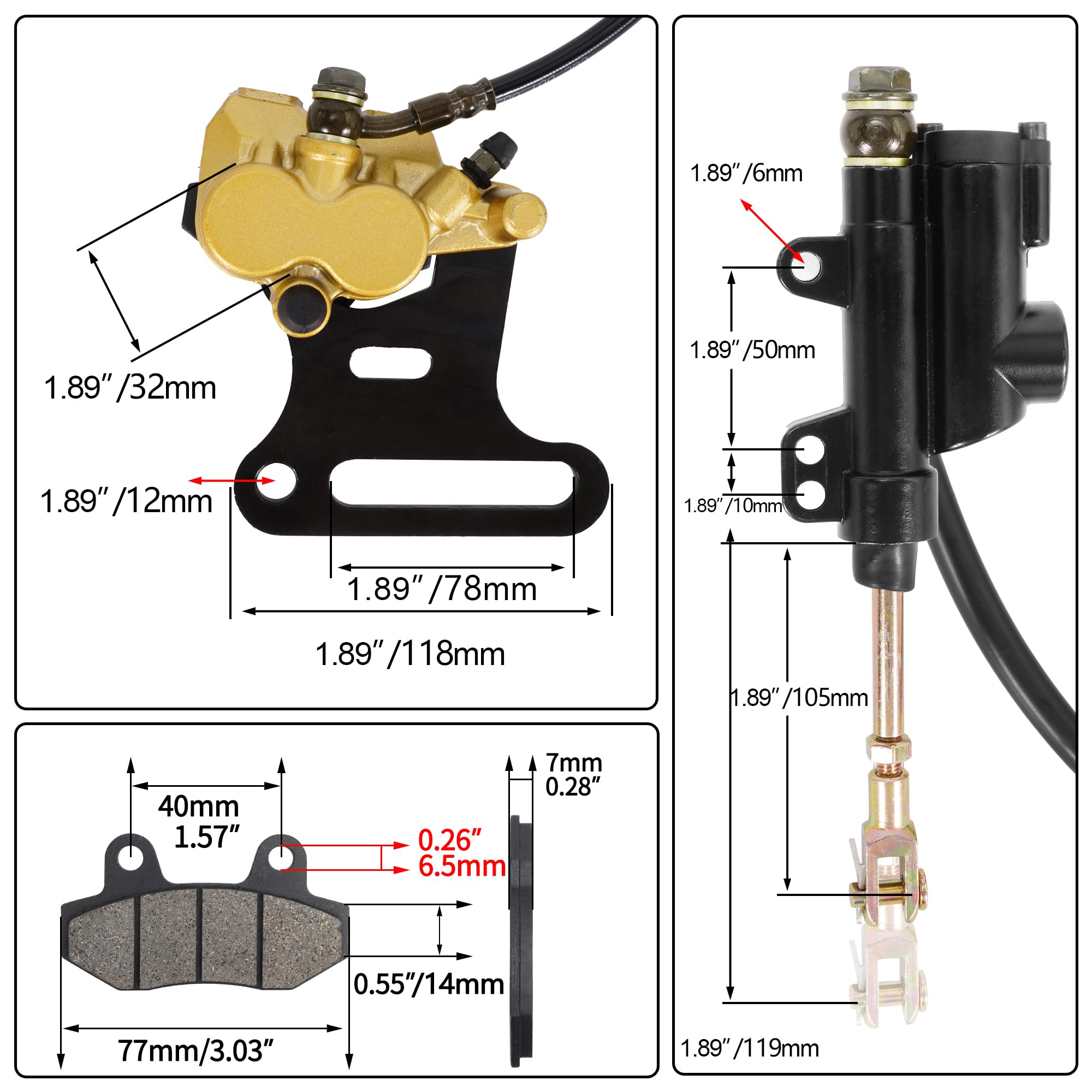 Amazon | リアブレーキキャリパー & マスターシリンダー交換用