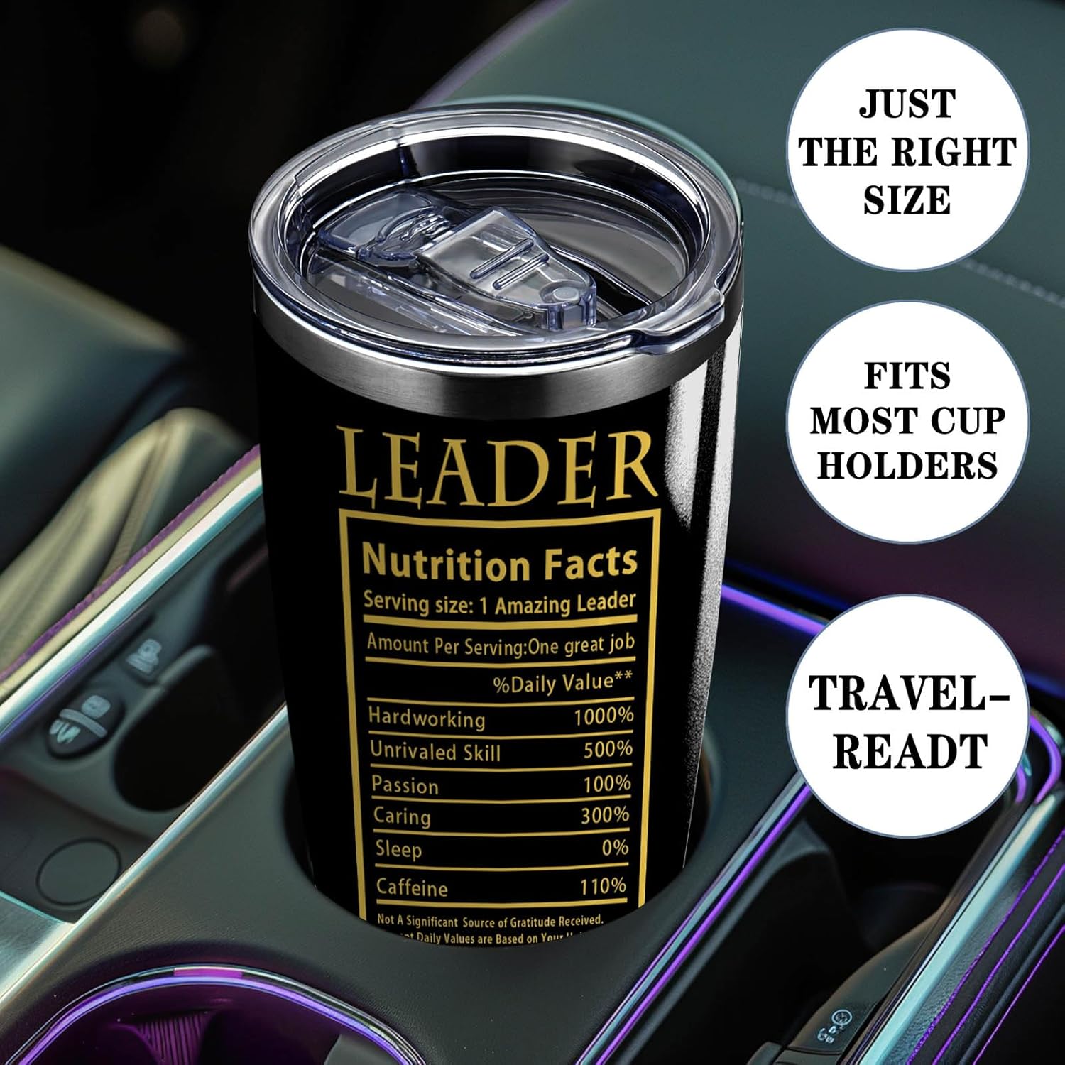 Leaders Appreciation Tumbler for Women & Men, 20 oz Stainless Steel Insulated Tumblers with Lid, Boss Lady Leaving Gifts for Leader, Work & Bestie - Image 5