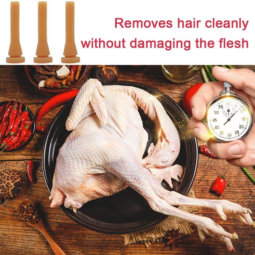 Hrippy Doigts De Plumage De Volaille en Caoutchouc De 6cm, 20 Pièces, Machine D'épilation De Poulet, Plumeur De Canard, d'oie, De Poule, Matériel De Tendon, Tige De Maïs
