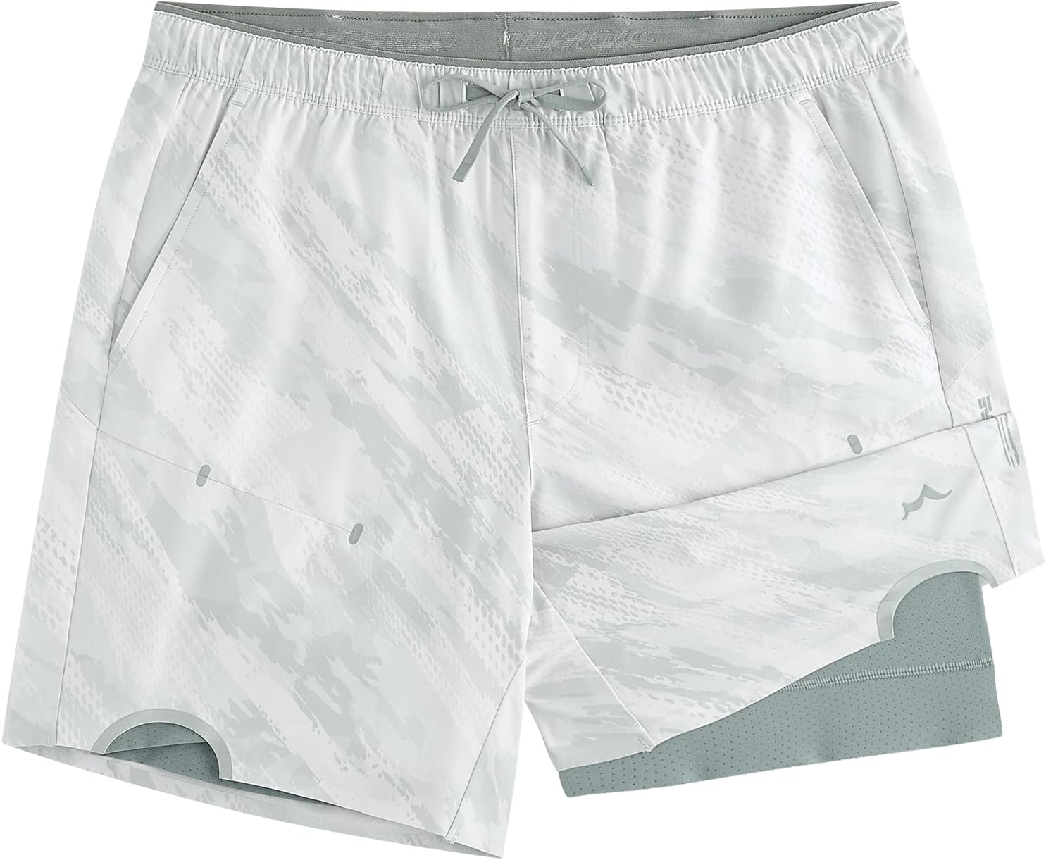 Men’s Running Shorts 7" 2 in 1 Compression Liner 4-Way Stretch Quick Dry Laser Perforated Gym Workout Athletic Shorts