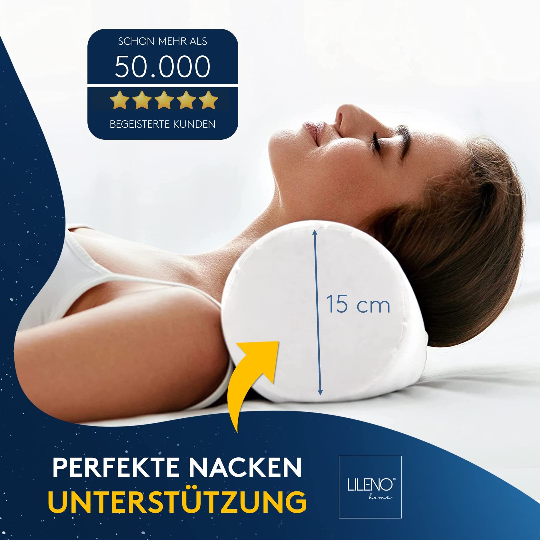 LILENO HOME Set van 1 kussen vulling 50x60 cm - Binnenkussen wasbaar op 40°C geschikt voor mensen met allergieën - Polyester kussen voor bank, sofa, cocktail, en hoofdkussen
