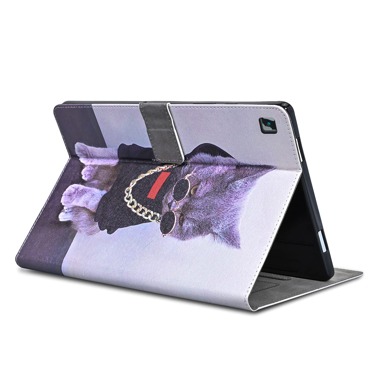 Custodia per Lenovo Tab P11 Plus (TB-J616) / Lenovo Tab P11 11 2021 (TB -J606/TB-J607) Pelle Tablet Case, Multi-Angli Supporto Pieghevole Cover Protettiva con Tasca - Marrone