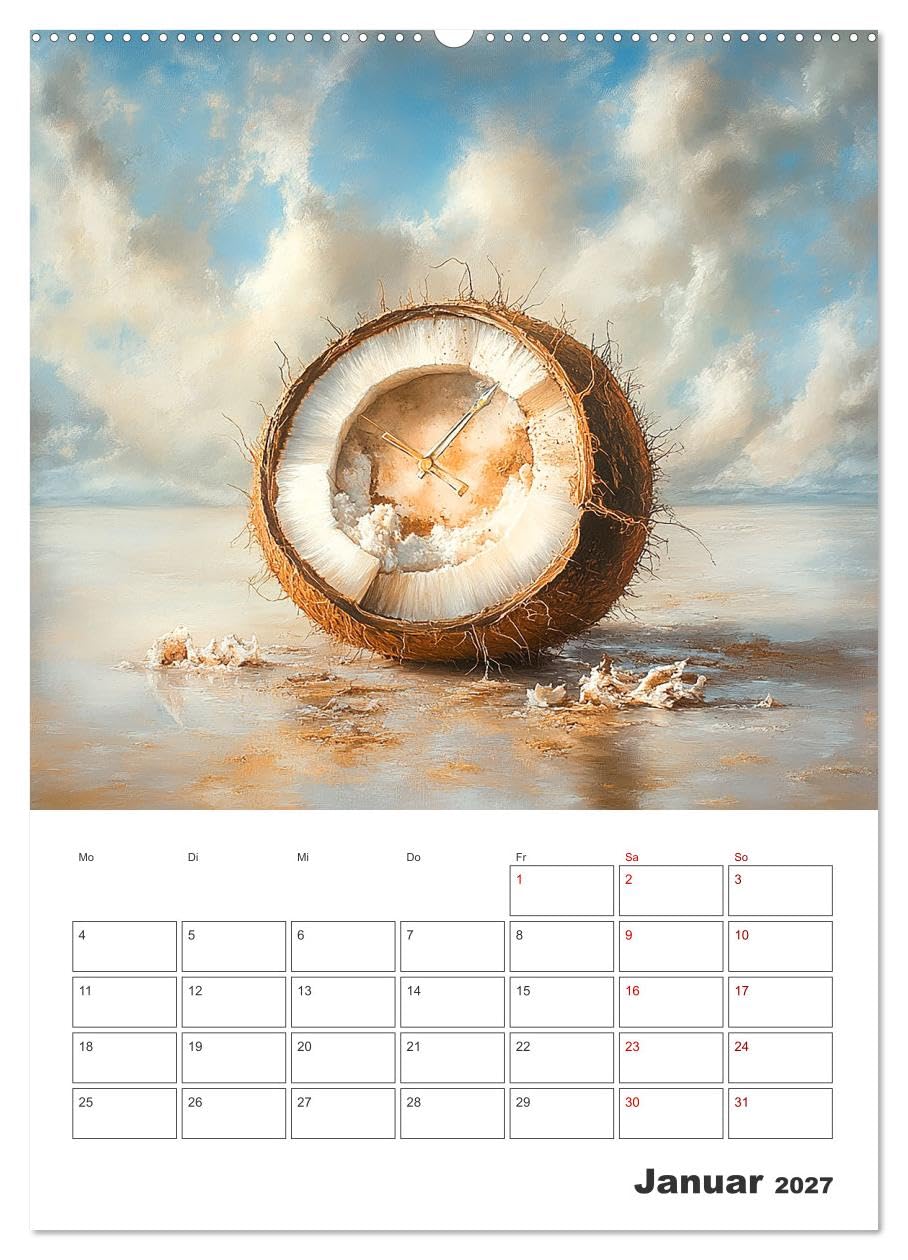 CALVENDO - Gesunde Zeiten (Wandkalender 2027 DIN A2 hoch), Monatskalender: Der fruchtige Terminkalender - KI generiert
