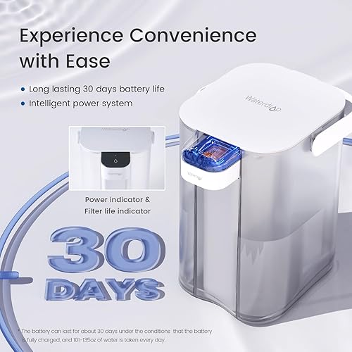 Miniatura 7 de Waterdrop Jarra de filtro de agua de 200 galones, dispensador de agua de 200 galones, sistema de filtro de agua para encimera de larga duración,