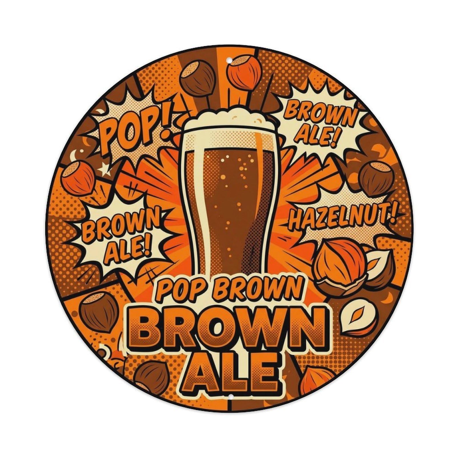 Brown Ale Tavern Culture Traditional Festival Brew Metal Tin Sign