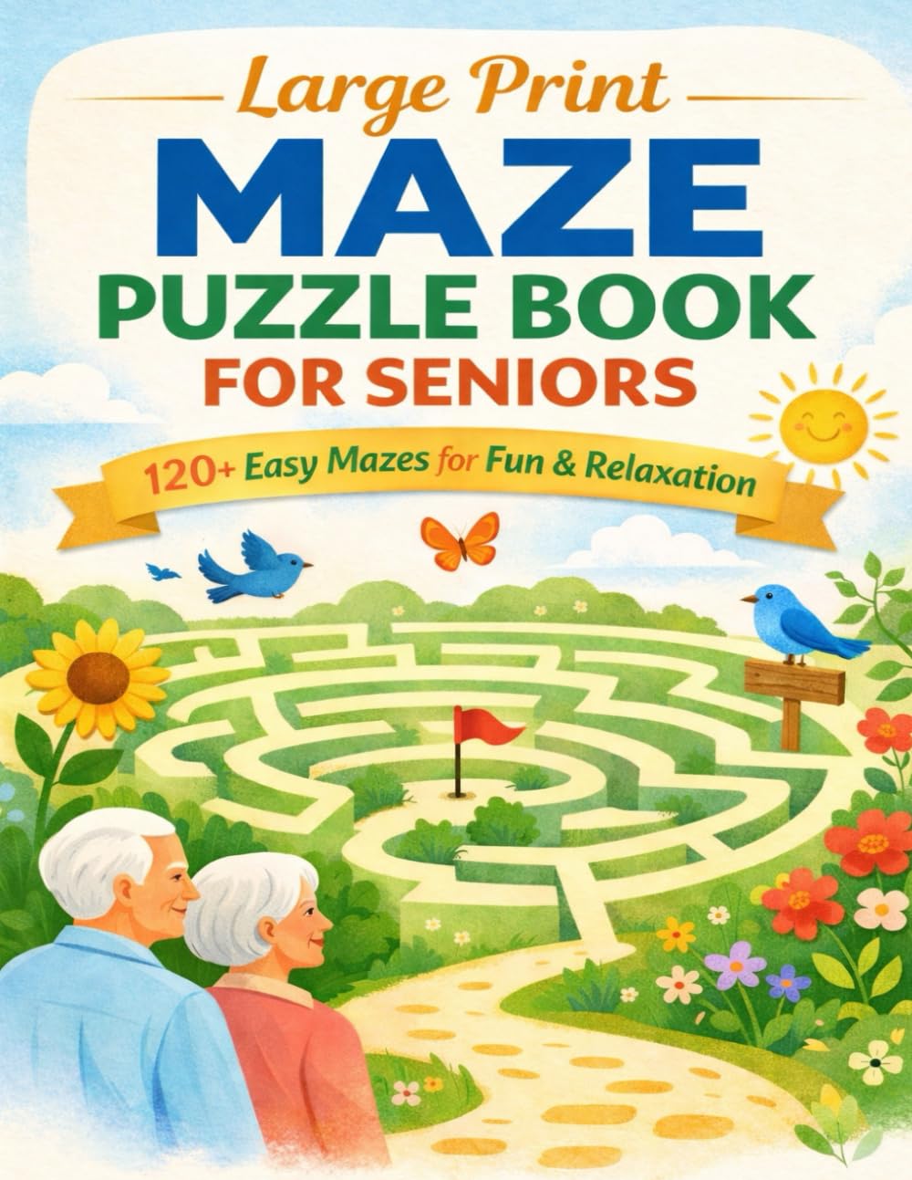 LARGE PRINT MAZE PUZZLE BOOK FOR SENIORS