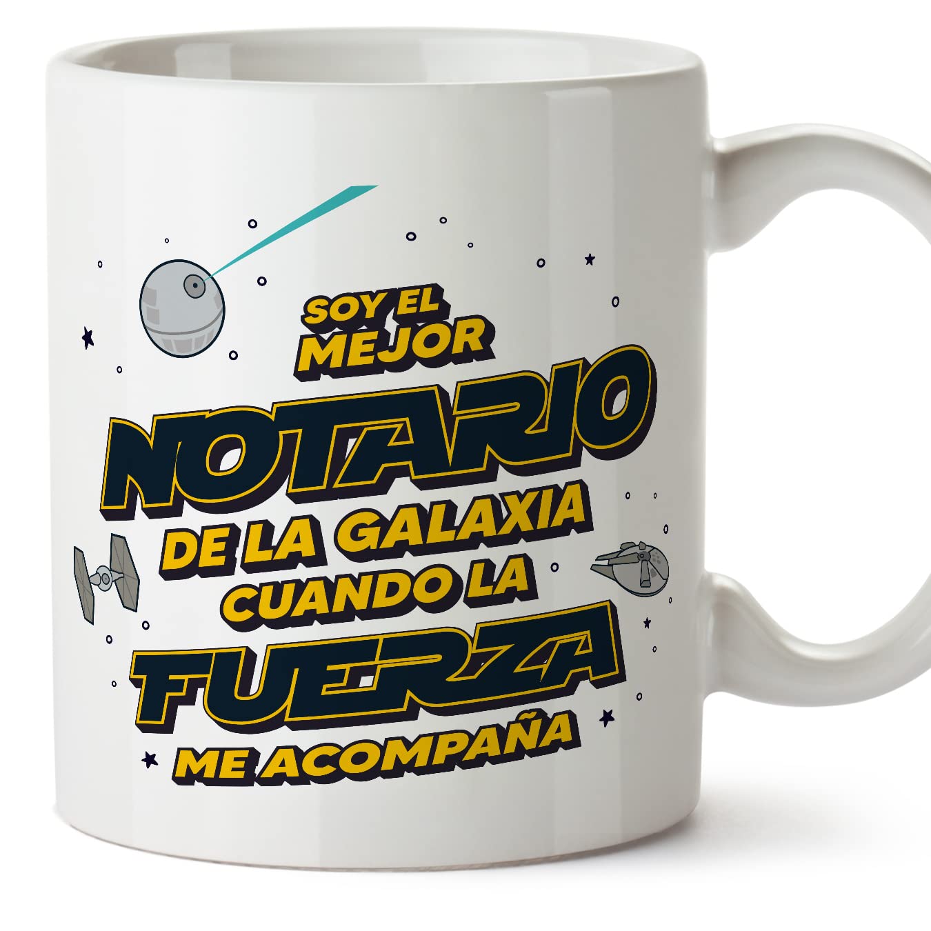MUGFFINS Tazas para JEFE hombre - En Español - Mejor de la Galaxia Cuando Fuerza me Acompaña - 11 oz / 330 ml - Regalo original y divertido — view 63