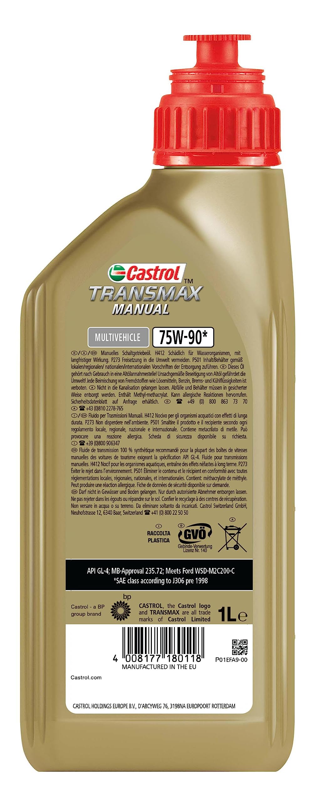 CASTROL 15F168 Olio cambio 1L