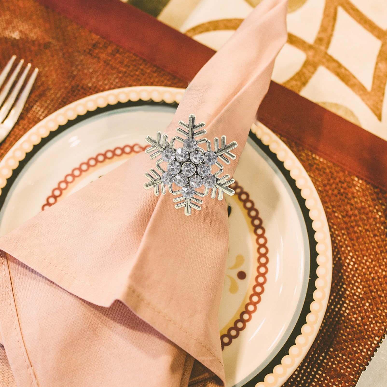 Cabilock 2 Series Servilleteros Navideños De Diseño De Para Decoración De Mesa Fiestas Y Reuniones Familiares 6 Piezas*2