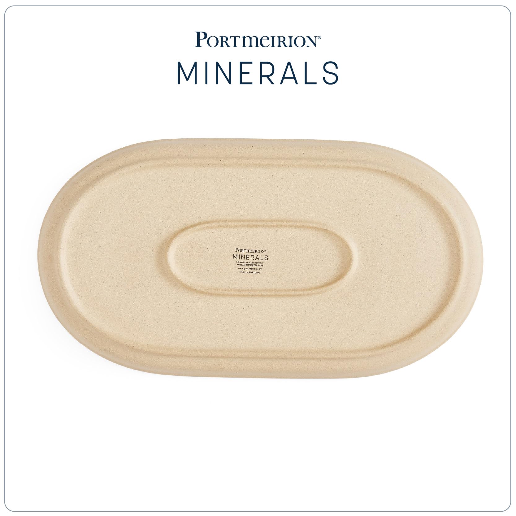 Portmeirion x Minerals Amethyst Plateau ovale moyen (30 cm) – Plat de service en grès émaillé violet réactif pour partager, manger et recevoir au quotidien