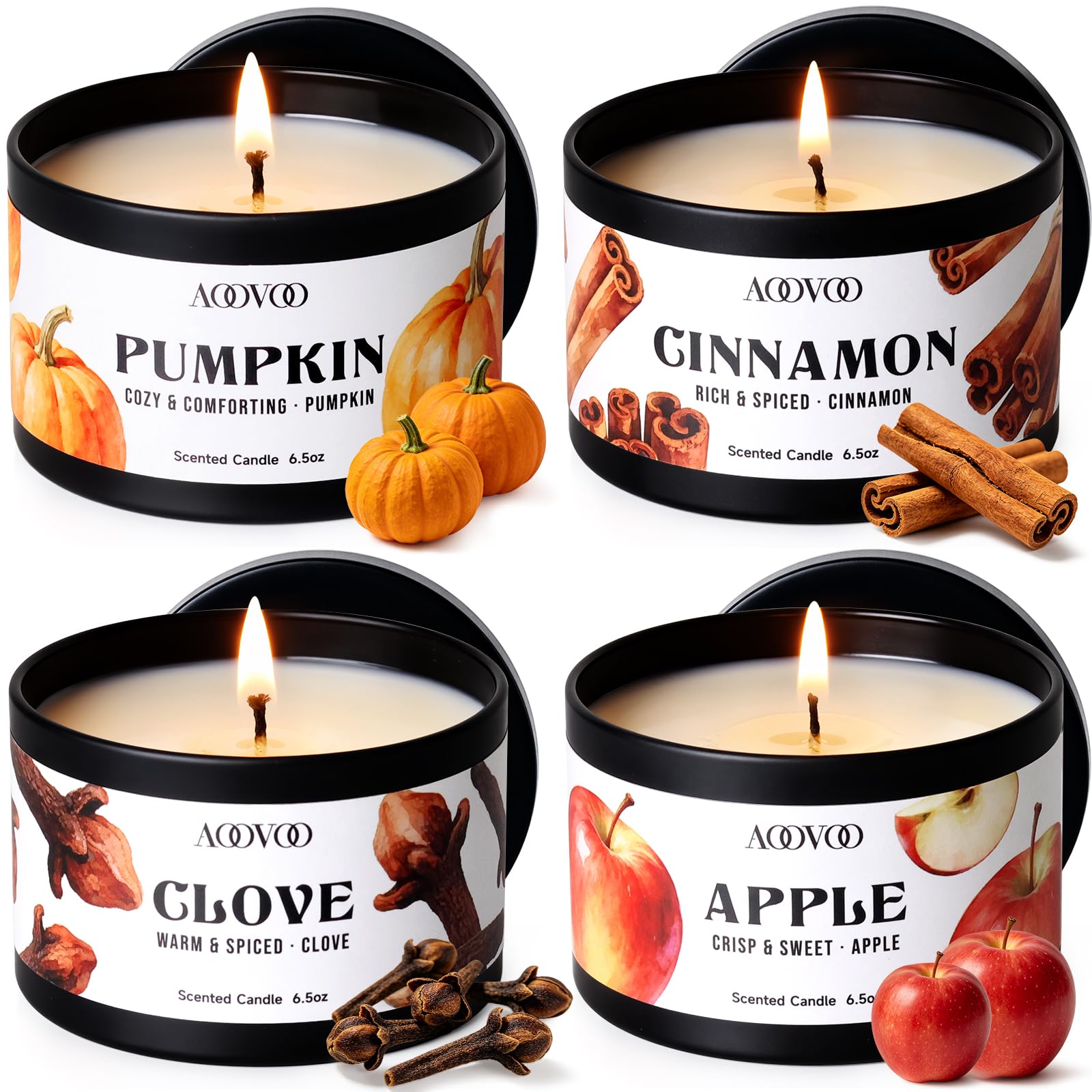 AOOVOO Fall Candle Set