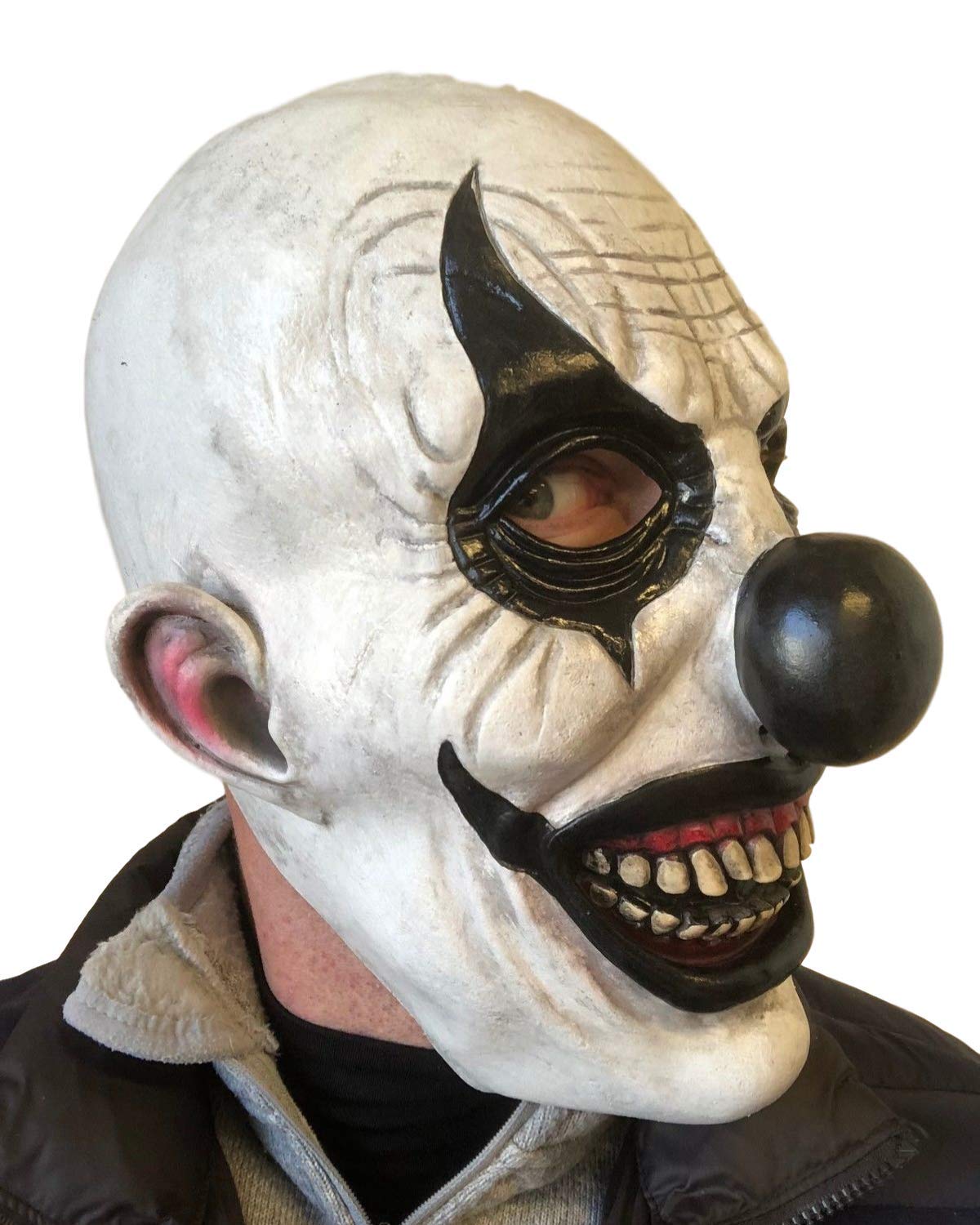 Rubber Johnnies KILLER CLOWN MASK, Latex, Scary Clown MASKS, EVIL, MASKS for Adults Creepy, Clown COSTUME, Halloween, Fancy Dress - Image 3
