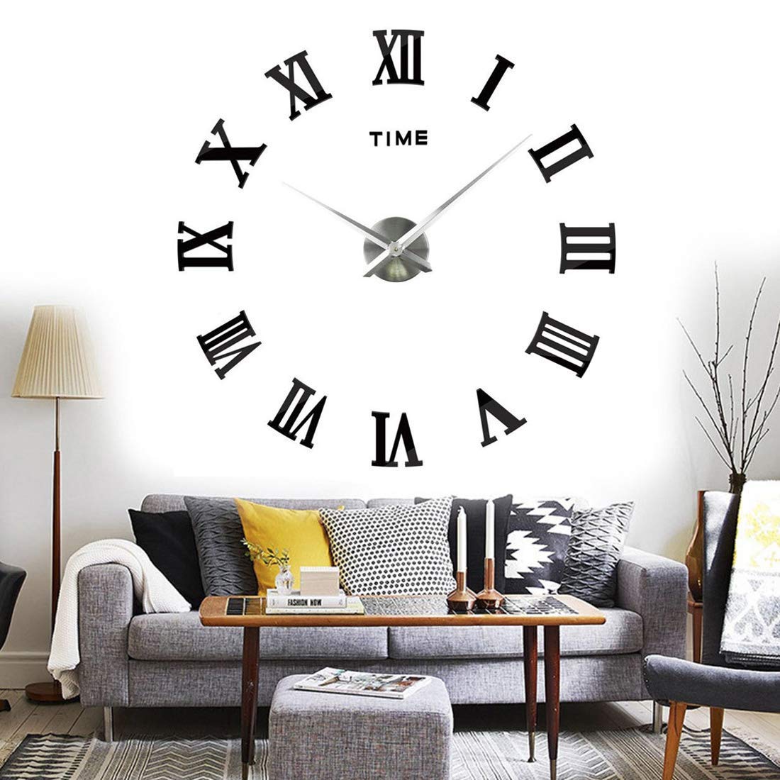 TRENTON GLOBAL FASHIONTRENTON GLOBAL FASHION DIY Analog Wall Clock (Black)