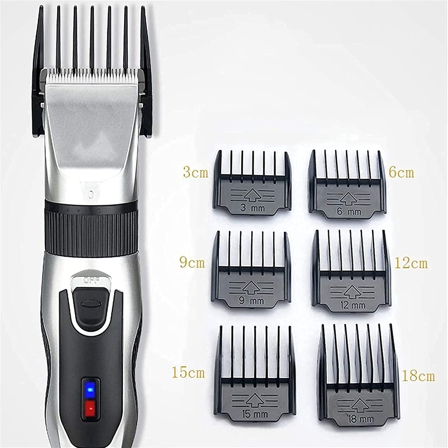 LIIAV Cortapelos Profesional Recargable inalámbrico for Perros, Gatos, Caballos, cortapelos Profesional for Mascotas con guías de Peine for Perros, Gatos, Caballos y Otros Animales domésticos, Kit de